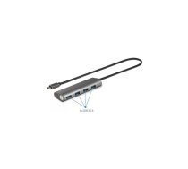 USB 3.1 4-portu koncentrators Renkforce RF-3374944 — alumīnijs, sudraba, 4x USB-A