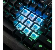 Mechaniskā tastatūra MODECOM VOLCANO HAMMER RGB — Blue Outemu slēdži, DE izkārtojums