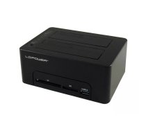 LC-Power LC-DOCK-U3-CR HDD/SSD dokstacija USB 3.2 Gen 1 (3.1 Gen 1) Type-A Melns