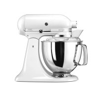 Stāvvienības mikseris KITCHENAID Artisan 5KSM175PSEWH — bļoda 4.8 L, 300 W, 10 ātrumi, balts