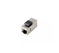 Keystone modulis LANBERG KSF6-3000 — Cat6 F/UTP (FTP) melns, plakanis, RJ-45 ligzda