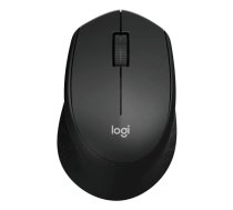 Pele Logitech M330 SILENT PLUS — RF bezvadu, paredzēta labrokām, 1000 DPI, 3 pogas, ritināšanas ritenītis, melna, bateriju barošana
