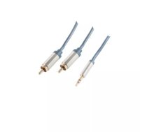 shiverpeaks sp-PROFESSIONAL audio kabelis 3 m 3.5mm 2 x RCA Zils, Hroms