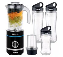 Sporta blenderis NOVEEN SB2000 — galda modelis, 500 W, bļodas tilpums 0,8 L, pudeles 300/600 ml Tritan, 3 ātrumi, ledus sasmalcināšana, pulse