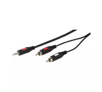 Vivanco 46030 audio kabelis 1,5 m 2 x RCA 3.5mm Melns, Sarkans