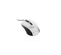 Vadāta simetriska optiska pele GEMBIRD MUS-4B-01-BS, USB Type-A, 1200 DPI, 4 pogas, melna/sudrabota