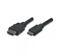 Techly ICOC-HDMI-B-015 HDMI kabelis 1,8 m HDMI Type A (Standard) HDMI Type C (Mini) Melns