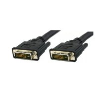 Techly ICOC-DVI-8105 DVI kabelis 0,5 m DVI-D Melns