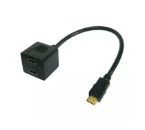 Techly ICOC-HDMI-F-002 HDMI kabelis 0,3 m HDMI Type A (Standard) 2 x HDMI Type A (Standard) Melns