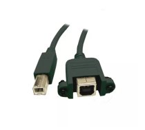 Alcasa USB 2.0 B/USB 2.0 B, 0.5m USB kabelis 0,5 m USB B Melns