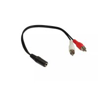 Alcasa AD2-352CS audio kabelis 0,2 m 2 x RCA 3.5mm Melns, Sarkans, Balts