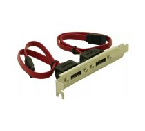DeLOCK Slotbracket 2x internal SATA > 2x eSATA external SATA kabelis 2 x SATA 7-pin