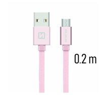 Swissten 71522105 USB kabelis USB 2.0 0,2 m USB A Micro-USB B Rose Gold