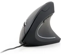 Ergonomiskā vertikālā pele GEMBIRD MUS-ERGO-01 — labrocīga, optiskā 3200 DPI, 6 pogas, USB Type-A, kabelis 1,35 m