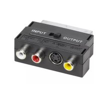 Vivanco 47/41 04 Mini DIN + 3x RCA SCART (21-pin) Melns