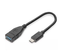 Digitus 0.15m USB C - A USB kabelis 0,15 m USB 3.2 Gen 1 (3.1 Gen 1) USB A Melns