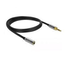 DeLOCK 85780 audio kabelis 1 m 3.5mm Melns, Pelēks