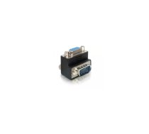 DeLOCK Adapter VGA male/female right angled VGA 15pin Melns