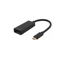 Deltaco USBC-DP USB grafiskais adapteris 4096 x 2160 pikseļi Melns