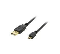 Deltaco MICRO-101 USB kabelis USB 2.0 1 m USB A Micro-USB B Melns