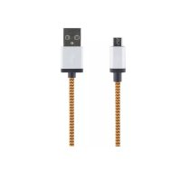 Deltaco MICRO-116 USB kabelis USB 2.0 1 m USB A Micro-USB B Oranžs, Balts