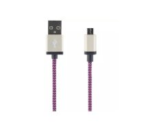 Deltaco MICRO-118 USB kabelis USB 2.0 1 m USB A Micro-USB B Melns, Lillā