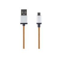 Deltaco MICRO-119 USB kabelis USB 2.0 2 m USB A Micro-USB B Oranžs, Balts