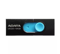 ADATA UV220 USB zibatmiņa 64 GB USB Type-A 2.0 Melns, Zils