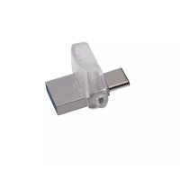 Kingston Technology DataTraveler microDuo 3C 128GB USB zibatmiņa USB Type-A / USB Type-C 3.2 Gen 1 (3.1 Gen 1) Sudrabs