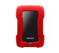 Ārējais HDD ADATA HD330 2 TB 2.5" USB 3.2 Gen 1 Sarkans, triecienizturīgs, 256‑bitu AES