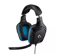 Logitech G G432 Austiņas Vadu Speļu Melns, Zils