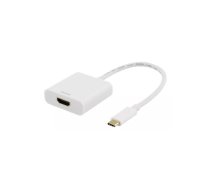 DELTACO USB-C uz HDMI adapteris, 4096x2160 30 Hz, balts