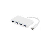 Deltaco USBC-HUB1 interfeisa centrmezgls USB 3.2 Gen 1 (3.1 Gen 1) Type-C 5000 Mbit/s Balts