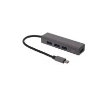 Deltaco USBC-HUB11 interfeisa centrmezgls USB 2.0 Type-C 5000 Mbit/s Pelēks