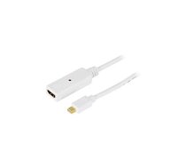 Deltaco DP-HDMI100 video kabeļu aksesuārs 1 m Mini DisplayPort HDMI Type A (Standard) Balts