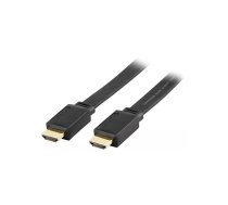 Deltaco HDMI-1050F-K HDMI kabelis 5 m HDMI Type A (Standard) Melns