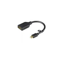 Deltaco MDP-DP1 DisplayPort kabelis 0,2 m Mini DisplayPort Melns