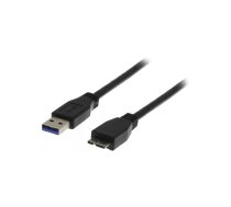 Deltaco USB3-020S USB kabelis USB 3.2 Gen 1 (3.1 Gen 1) 2 m USB A Micro-USB B Melns