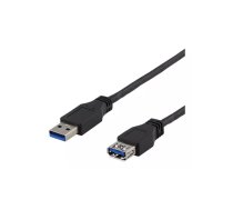 Deltaco USB3-241 USB kabelis USB 3.2 Gen 1 (3.1 Gen 1) 1 m USB A Melns