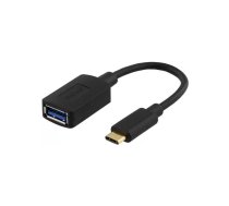 Deltaco USBC-1204 USB kabelis 0,15 m USB A Melns