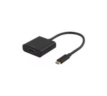 Deltaco USBC-HDMI8 USB grafiskais adapteris Melns