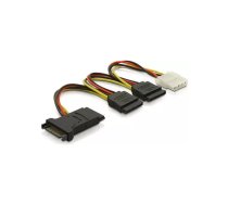 SATA kabelis Deltaco SATA-16 0.15m 2 x SATA 15-pin Melns Sarkans Balts Dzeltens