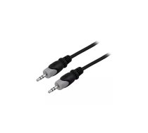Deltaco MM-154 audio kabelis 15 m 3.5mm Melns, Pelēks
