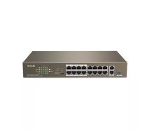 Tenda TEF1118P-16-150W tīkla pārslēgs Nepārvaldīts L2 Fast Ethernet (10/100) Power over Ethernet (PoE) 1U Melns
