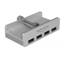 DeLOCK 64046 interfeisa centrmezgls USB 3.2 Gen 1 (3.1 Gen 1) Type-A 5000 Mbit/s Sudrabs