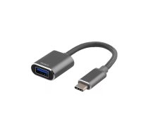 Deltaco USBC-1277 USB kabelis USB 3.2 Gen 1 (3.1 Gen 1) 0,11 m USB A Pelēks