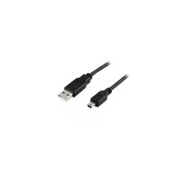 Deltaco USB 2.0 Cable A/mini B, 2m USB kabelis USB A Mini-USB B Melns