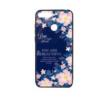 Aizmugurējais vāciņš Evelatus Huawei Y6 2018 Picture Glass Case Flower Power