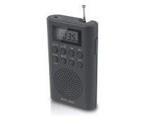 Portatīvais radio Muse M-03 R ar FM PLL pielāgošanu, LCD ekrānu, ārējo antenu, melns