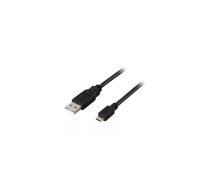 USB kabelis A/micro B Deltaco USB-301S 1m melns